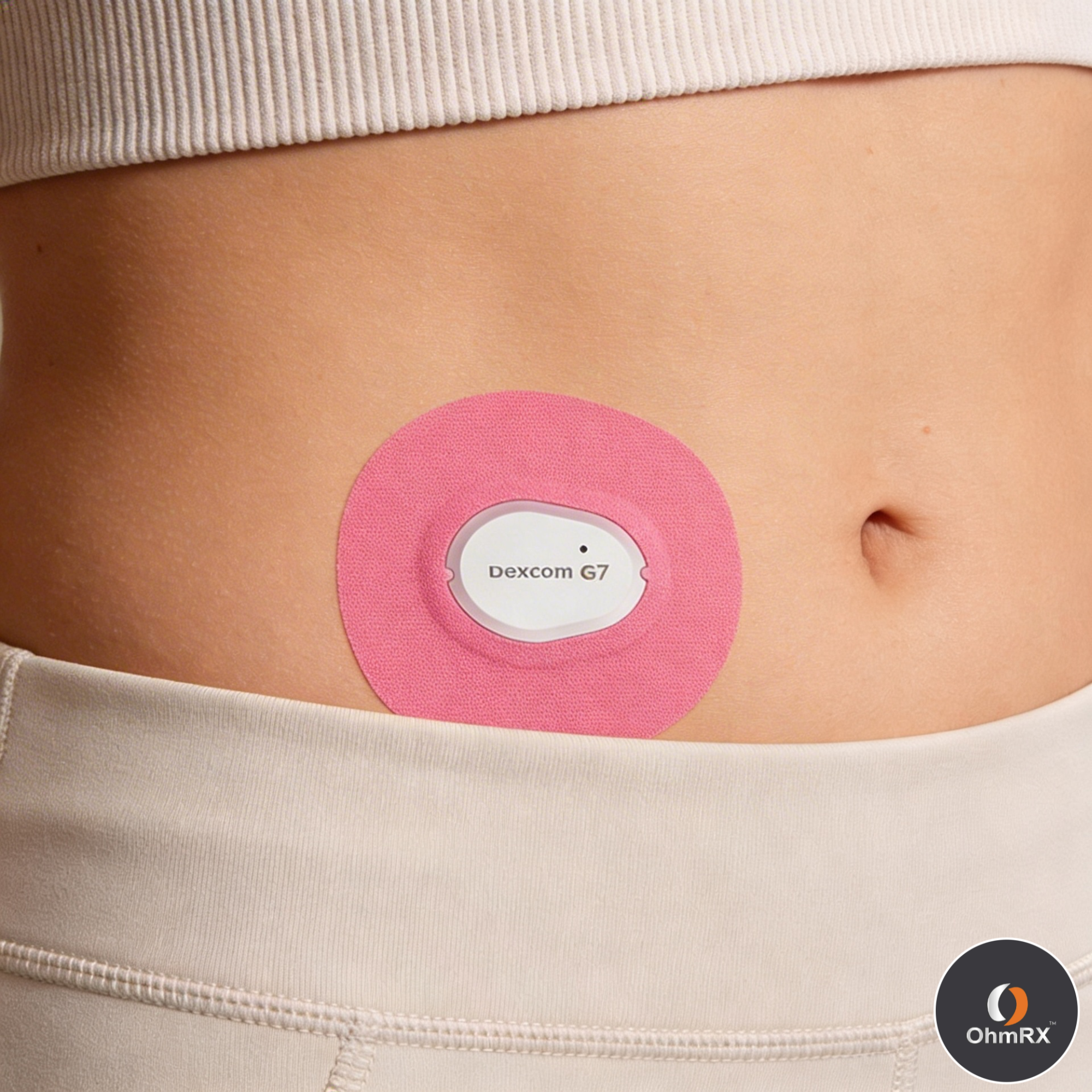 OhmRx Dexcom G7 Adhesive Patches – Waterproof, Pre‑Cut