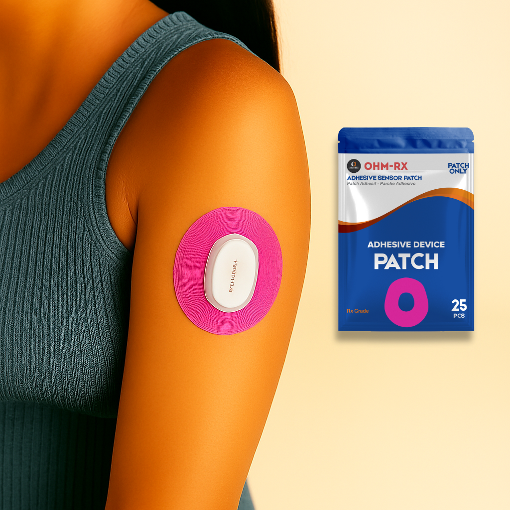 OhmRx Dexcom G7 Adhesive Patches – Waterproof, Pre‑Cut