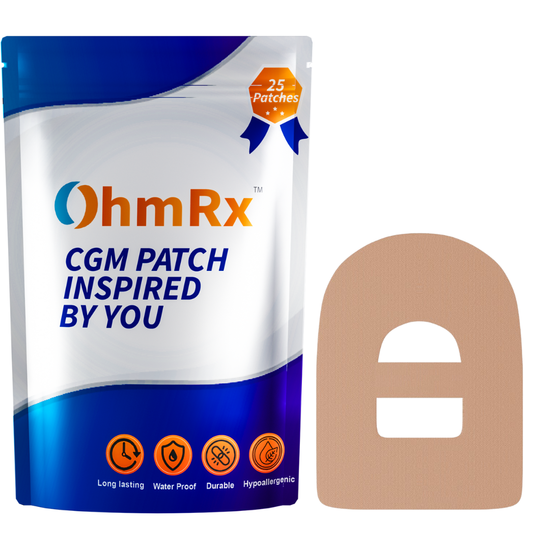 OhmRx Omnipod 5 Adhesive Patches – Waterproof, Pre‑Cut, With Strap