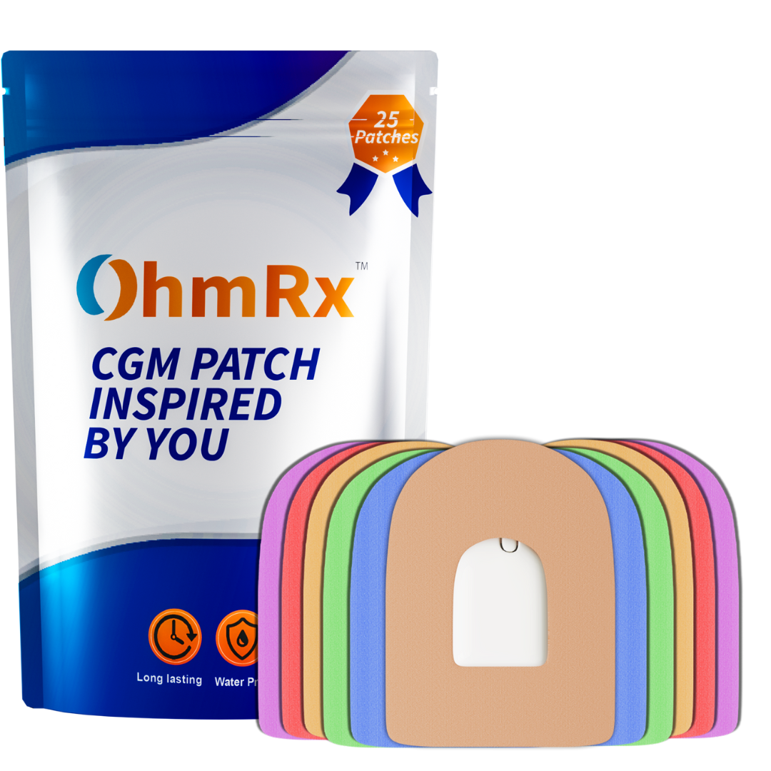 OhmRx Omnipod Adhesive Patches – Waterproof, Pre‑Cut