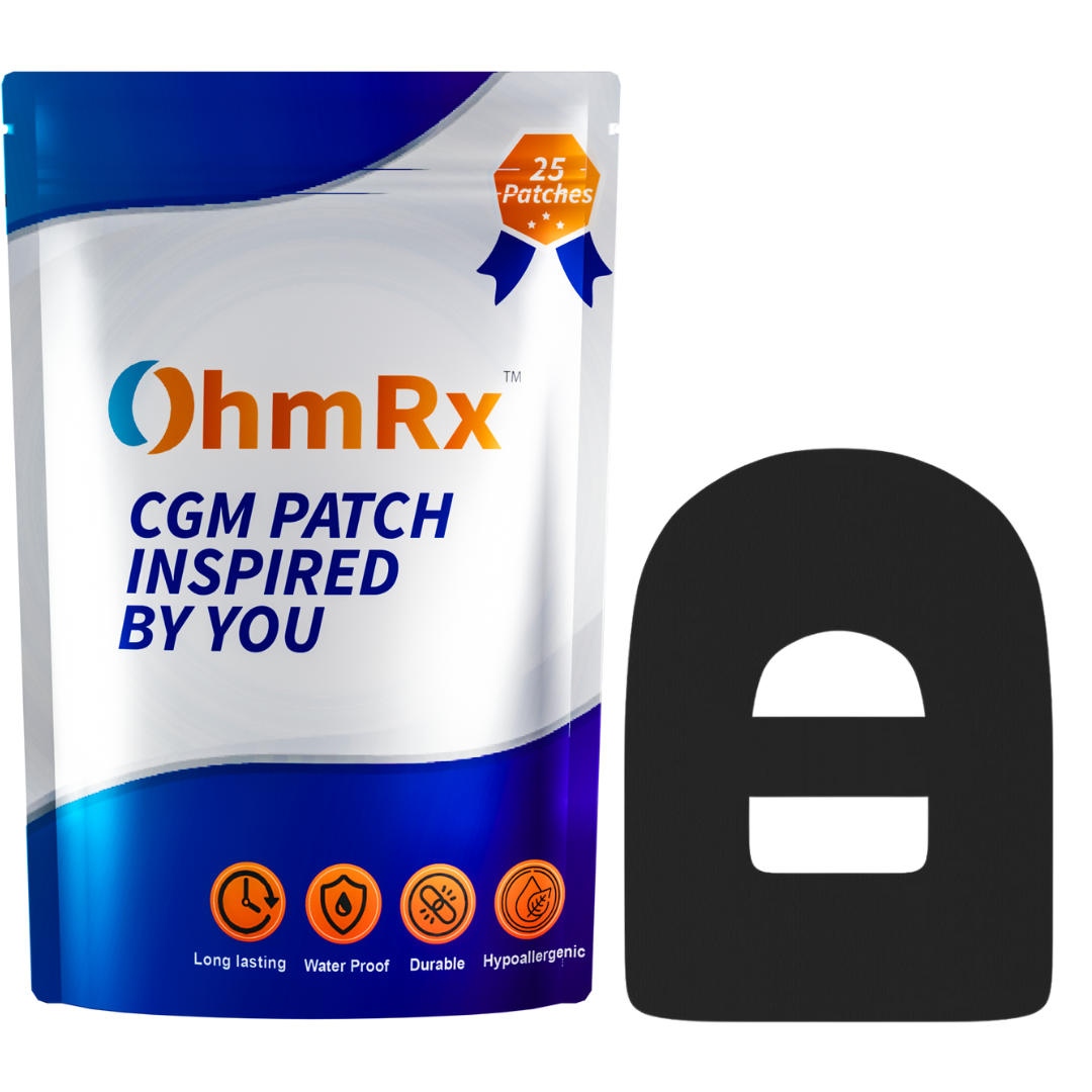 OhmRx Omnipod 5 Adhesive Patches – Waterproof, Pre‑Cut, With Strap