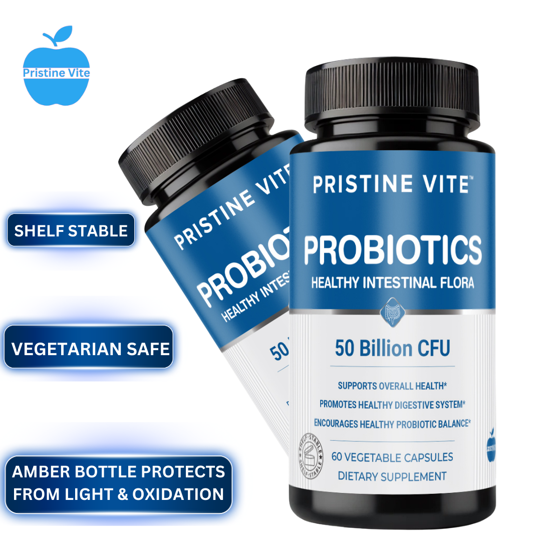 Pristine Vite Probiotics – 50 Billion CFU, 60 Capsules