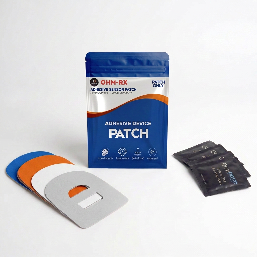 Omnipod 5 Adhesive Patch + OHM PREP Skin Prep Wipe – 2‑in‑1 CGM Prep & Protection Set