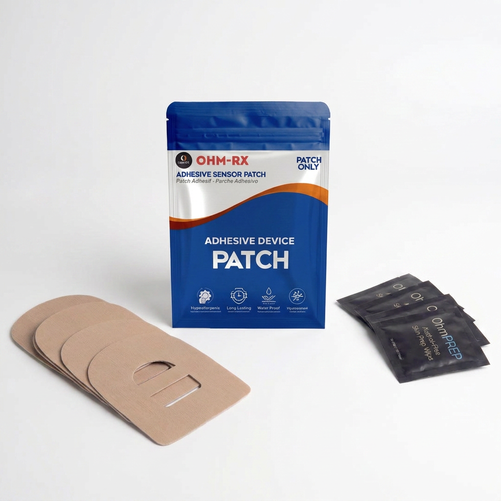 Omnipod 5 Adhesive Patch + OHM PREP Skin Prep Wipe – 2‑in‑1 CGM Prep & Protection Set