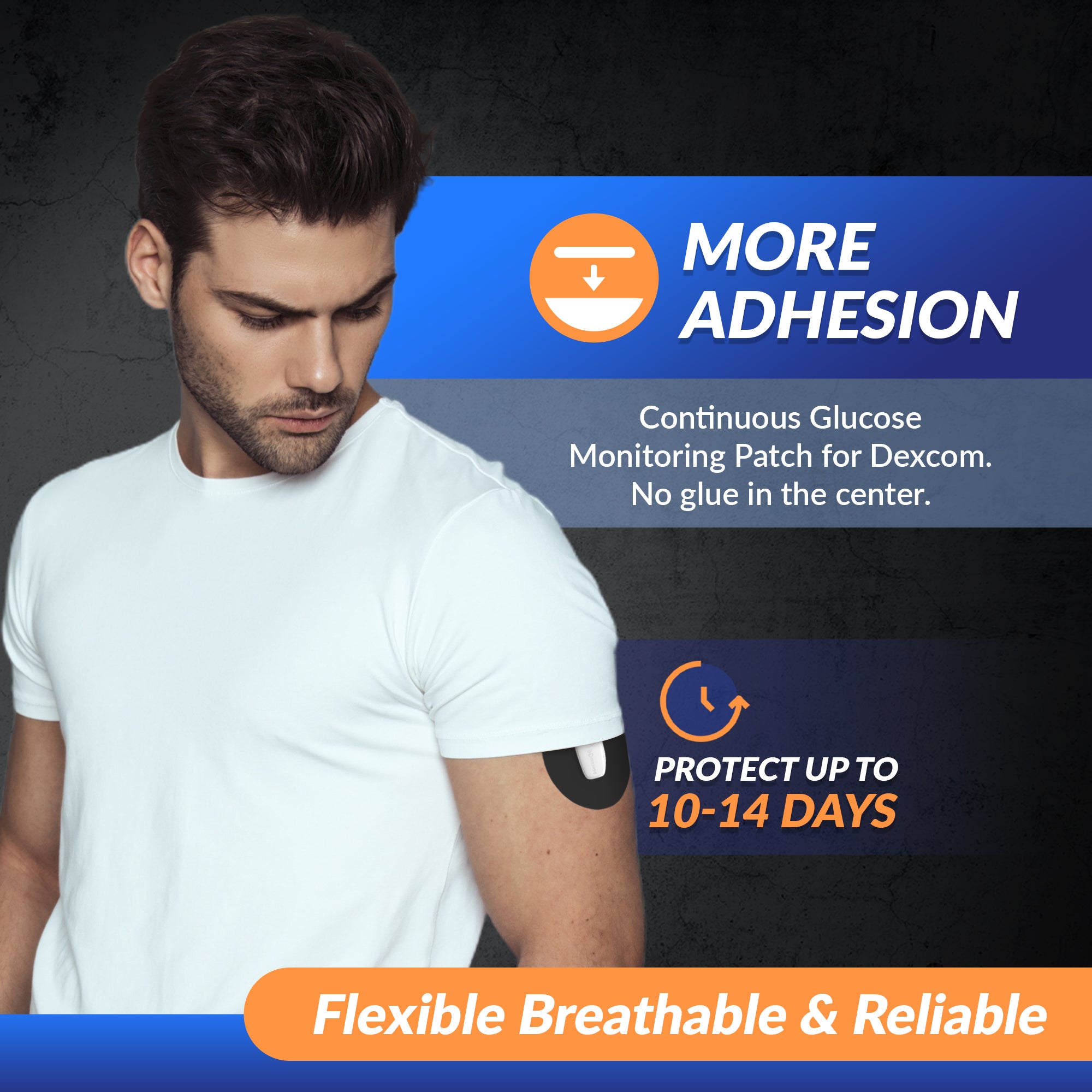 OhmRx Dexcom G6 Adhesive Patches – Waterproof, Pre‑Cut