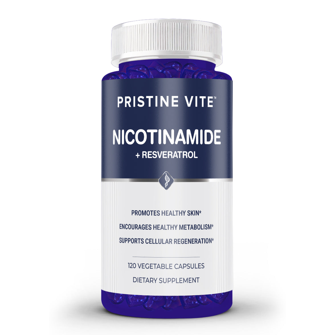 Pristine Vite Nicotinamide + Resveratrol – 120 Capsules