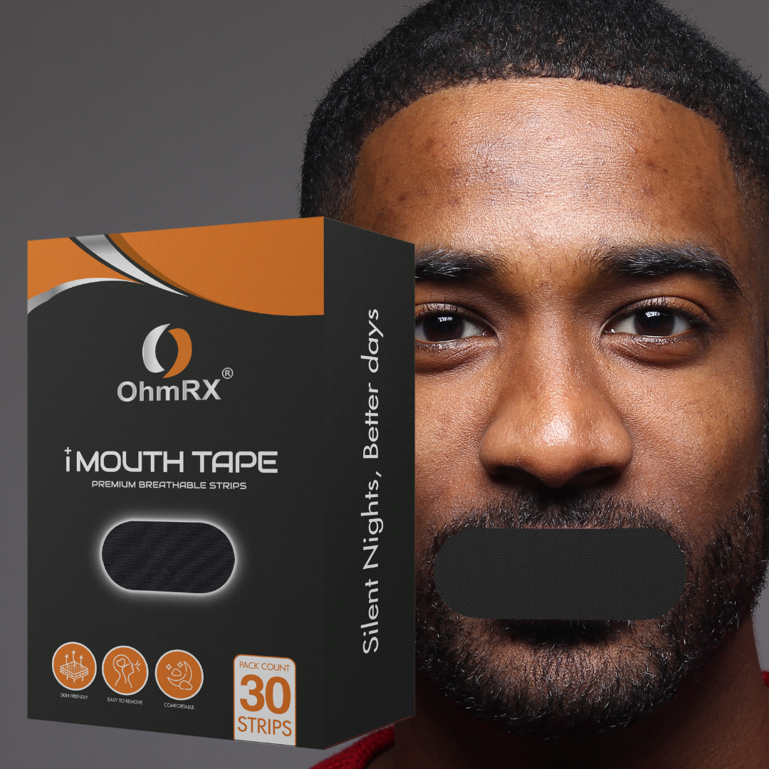 OhmRx Mouth Tape – Gentle, Hypoallergenic Nighttime Breathing Strips (30 Count)