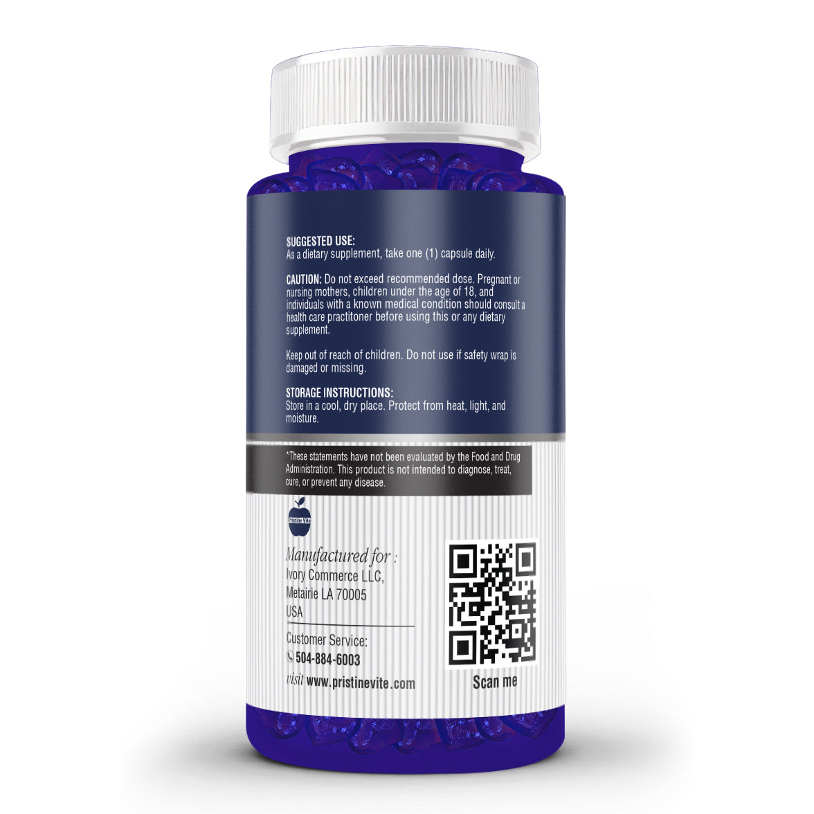 Pristine Vite Nicotinamide + Resveratrol – 120 Capsules