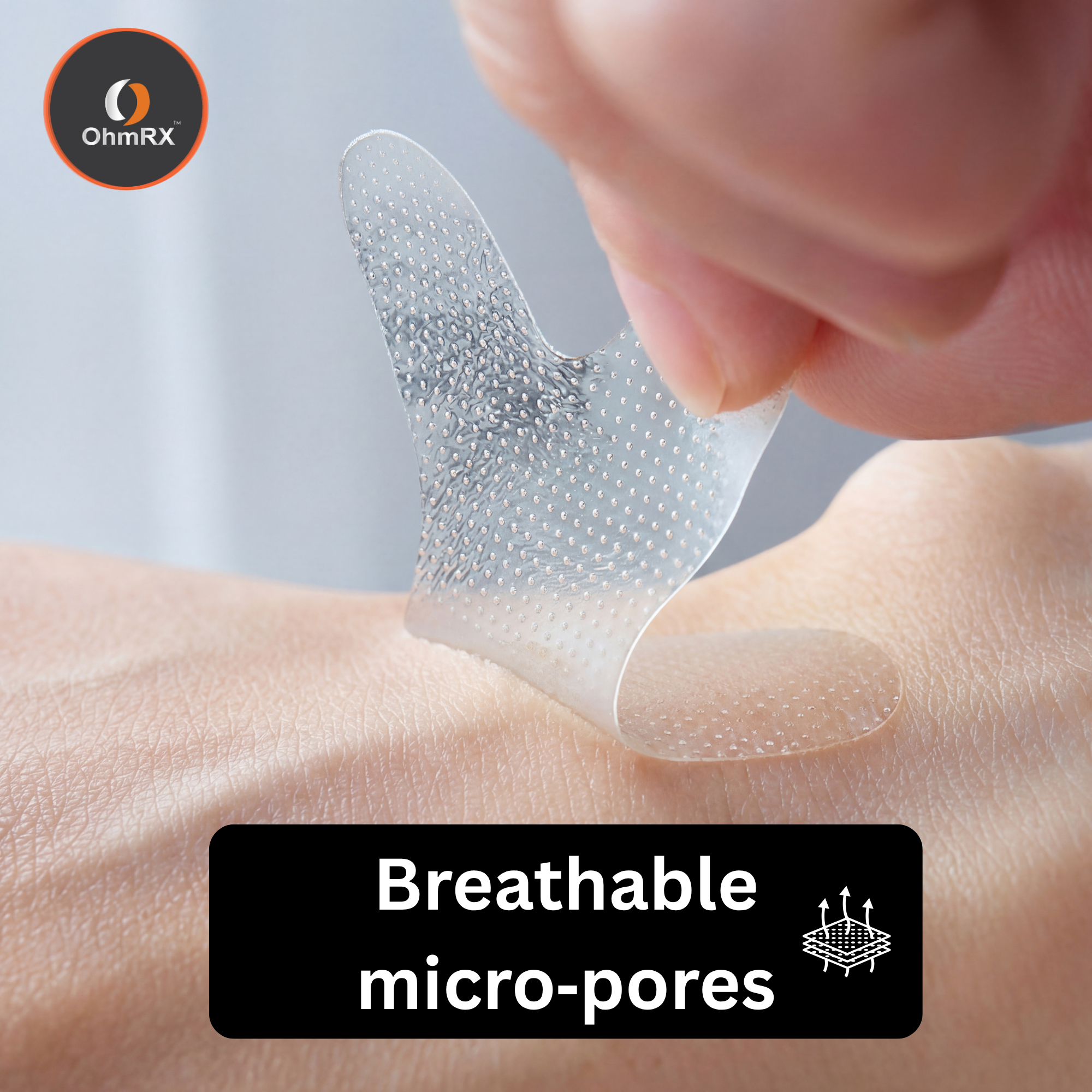 OhmRx Mouth Tape – X Clear | Gentle, Hypoallergenic Nighttime Breathing Strips (90 Count)