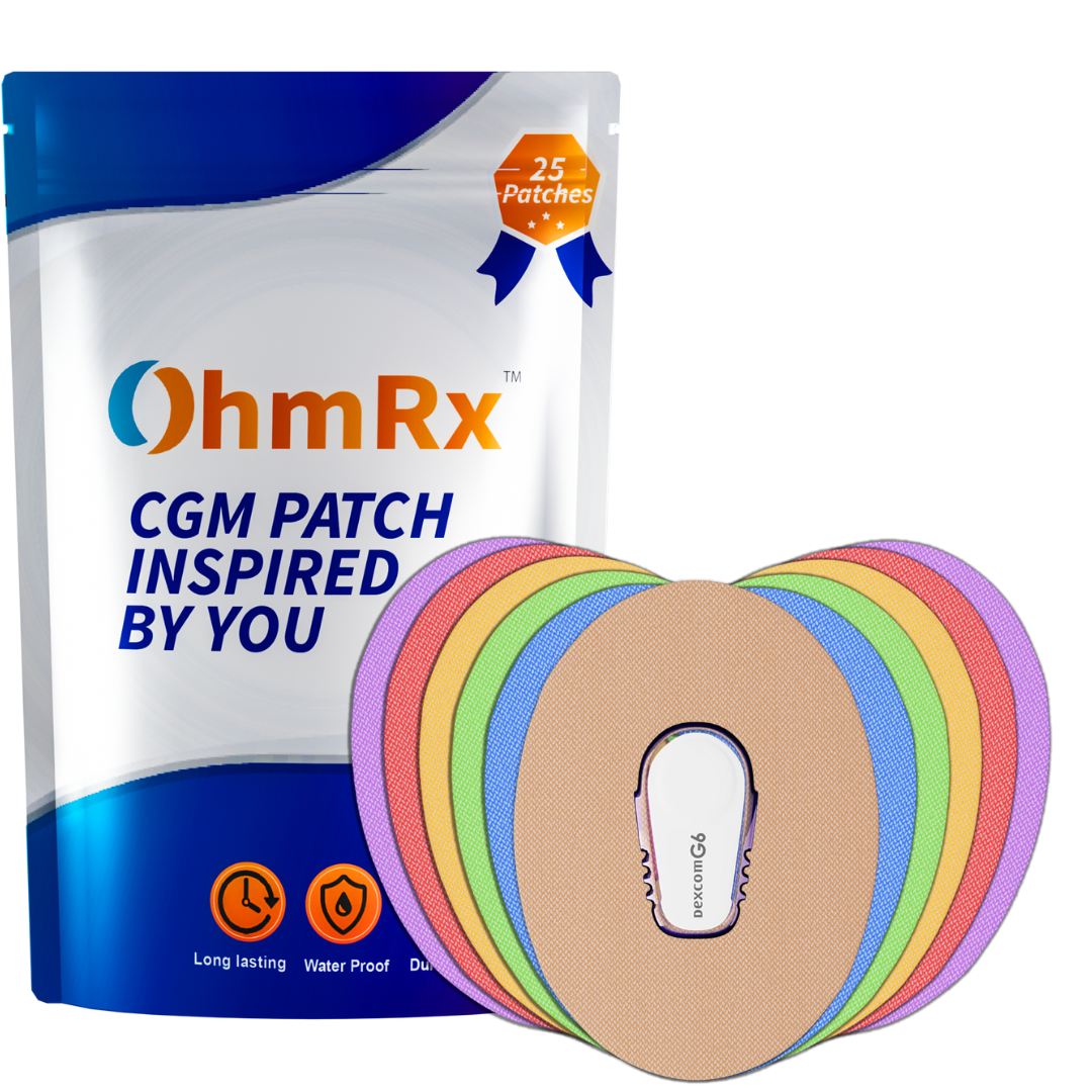 OhmRx Dexcom G6 Adhesive Patches – Waterproof, Pre‑Cut