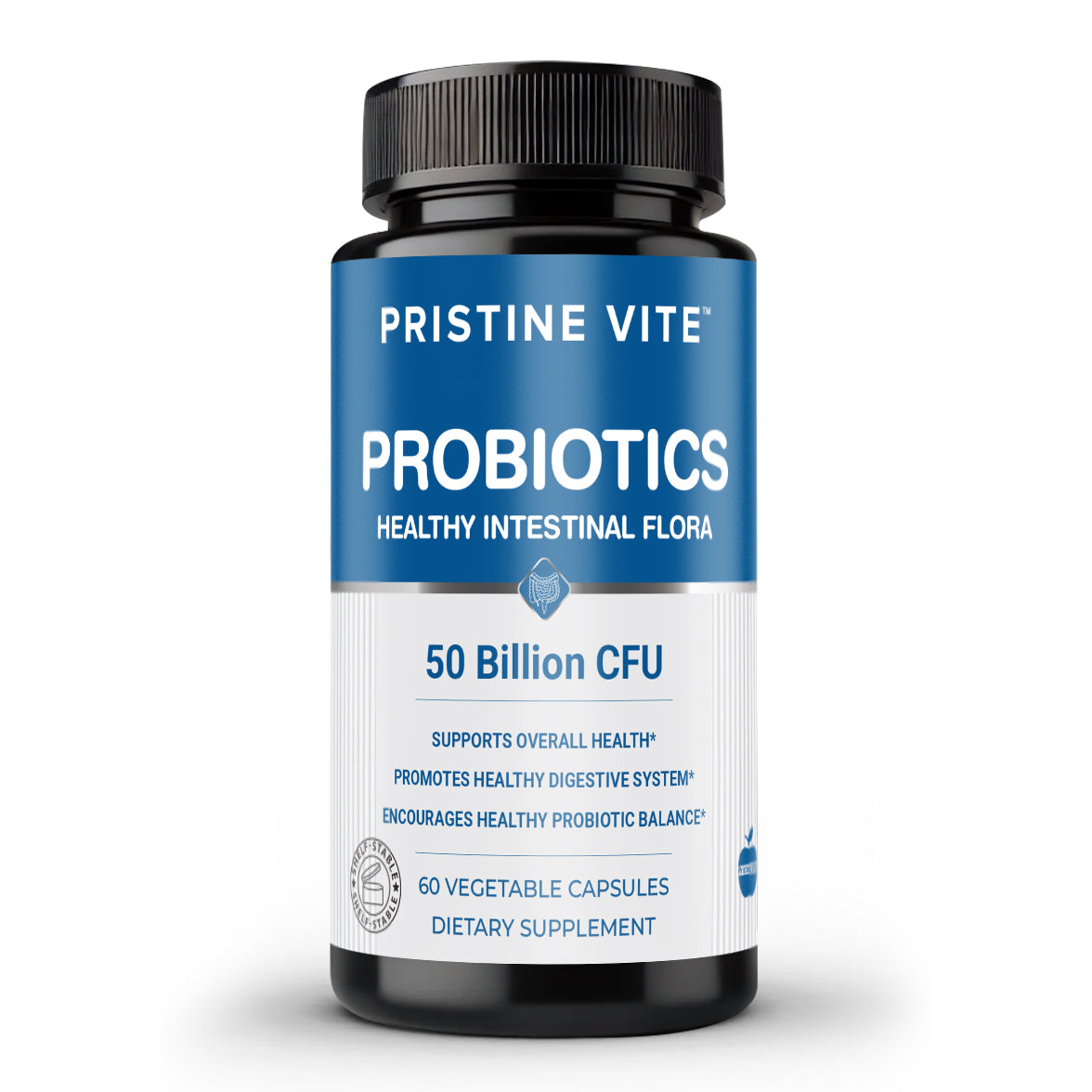 Pristine Vite Probiotics – 50 Billion CFU, 60 Capsules