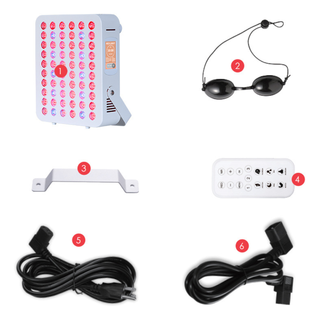 OhmRx RedLight Recovery Pro Panel FS7, Red & Infrared LED Light Device, 7‑Wavelength Adjustable Panel