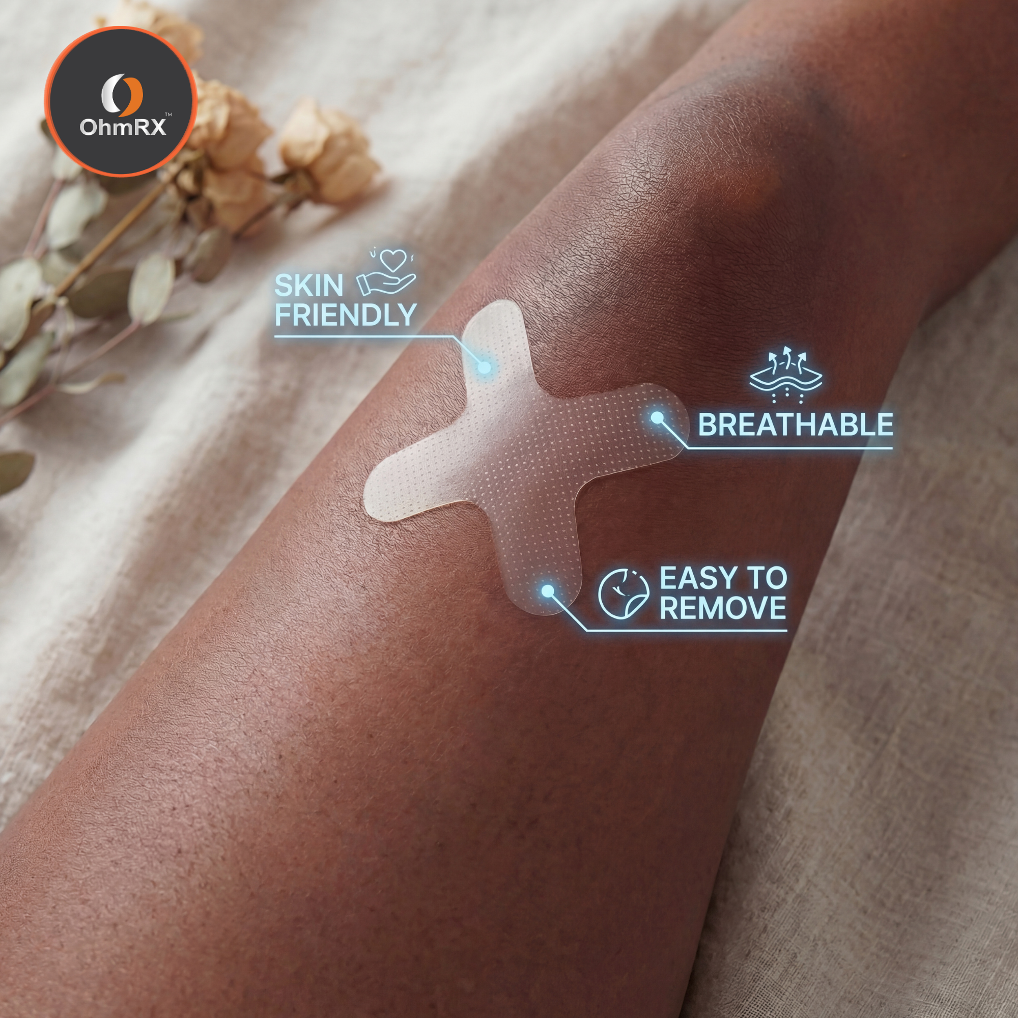 OhmRx Mouth Tape – X Clear | Gentle, Hypoallergenic Nighttime Breathing Strips (90 Count)