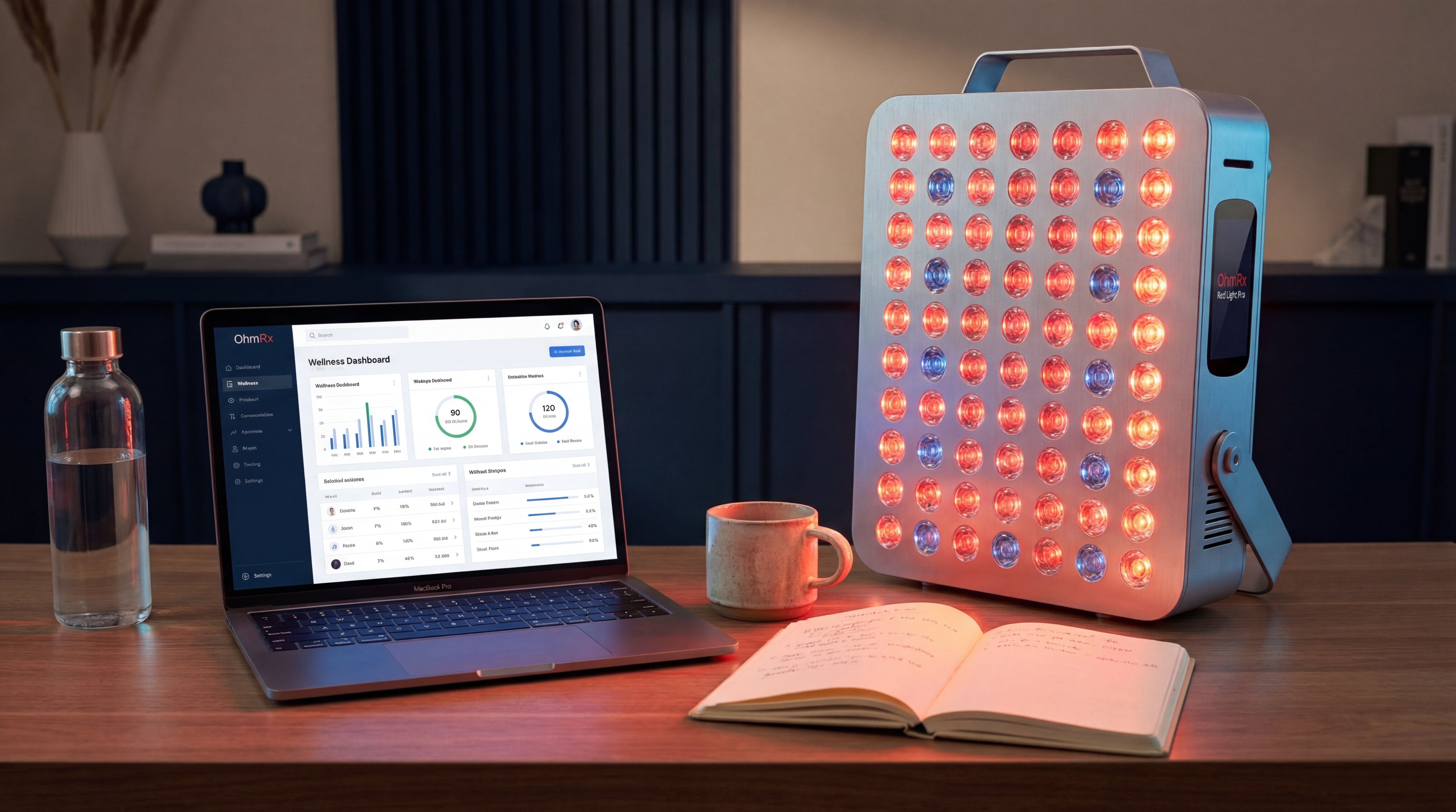 OhmRx RedLight Recovery Pro Panel FS7 – 7‑Wavelength Red & NIR LED Device