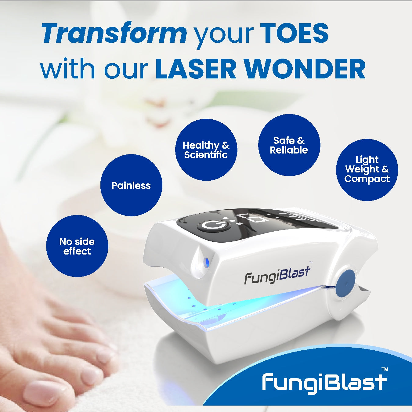 FungiBlast Compact Nail‑Care Light Device