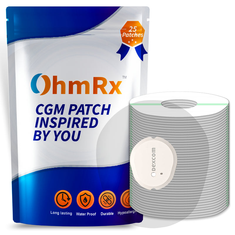 OhmRx Dexcom G7 Adhesive Patches – Waterproof, Pre‑Cut