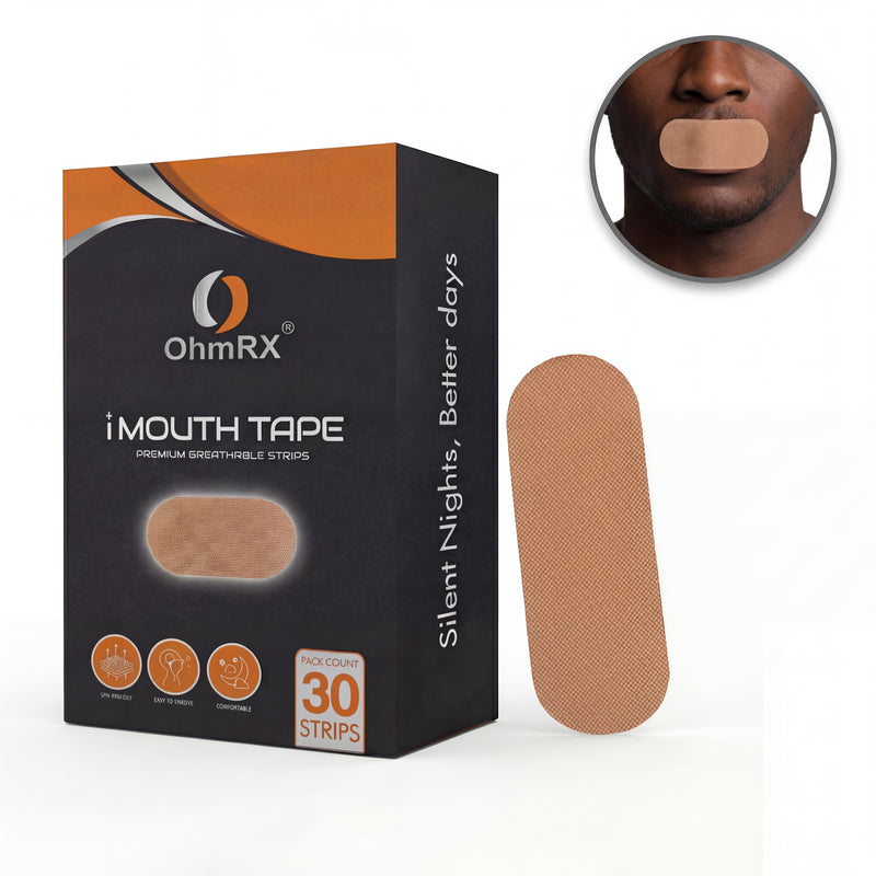 OhmRx Mouth Tape – Gentle, Hypoallergenic Nighttime Breathing Strips (30 Count)