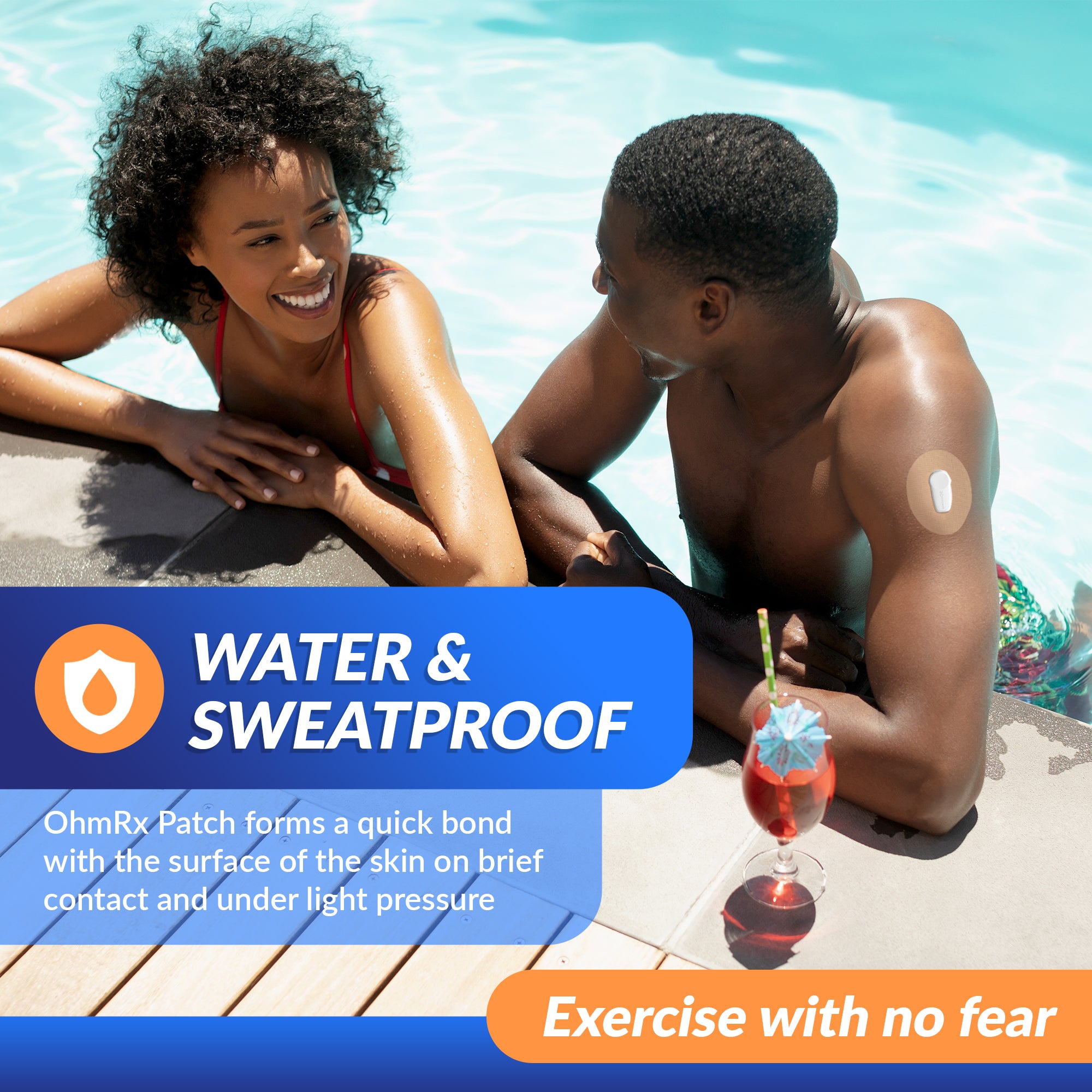 OhmRx Dexcom G6 Adhesive Patches – Waterproof, Pre‑Cut