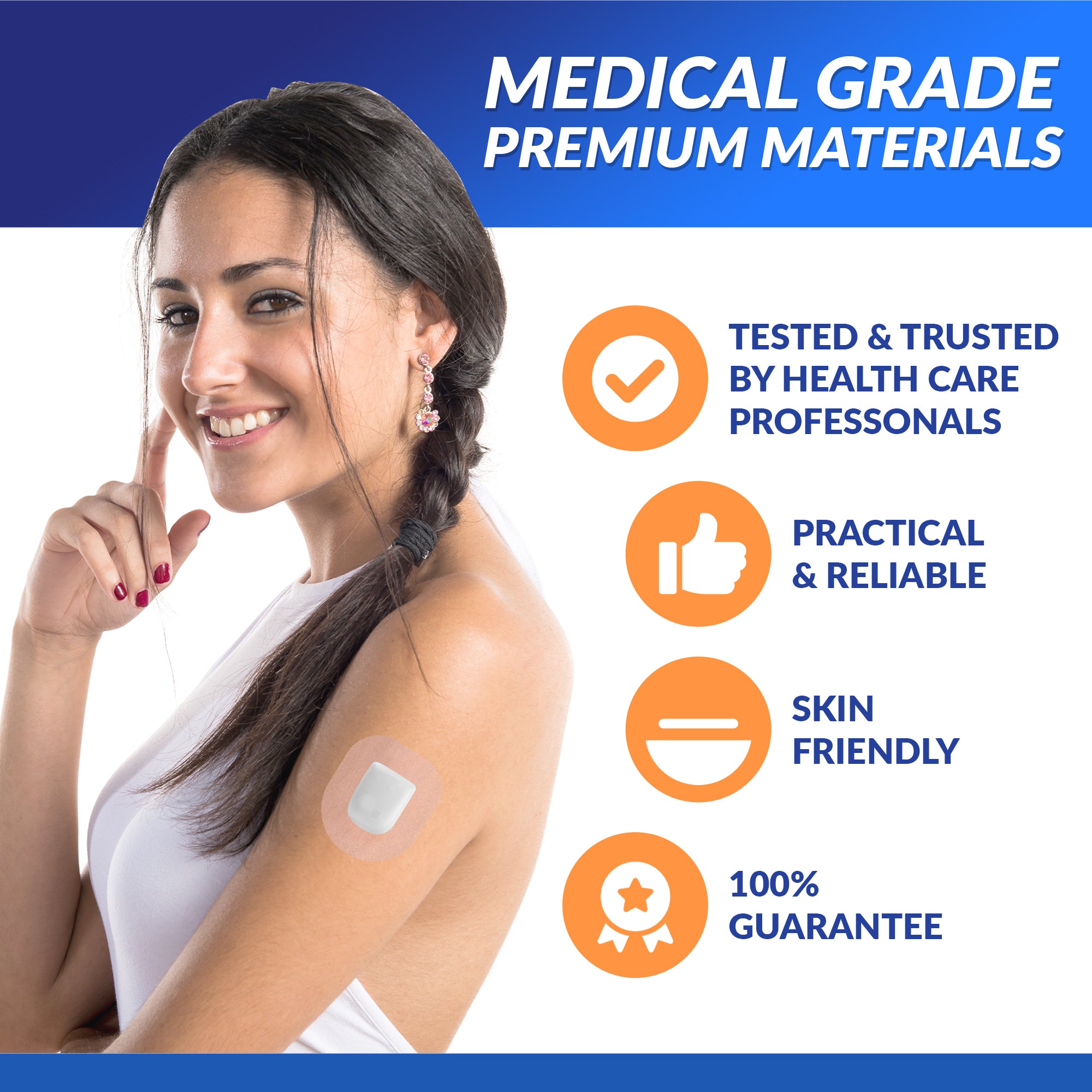 OhmRx Omnipod Adhesive Patches – Waterproof, Pre‑Cut